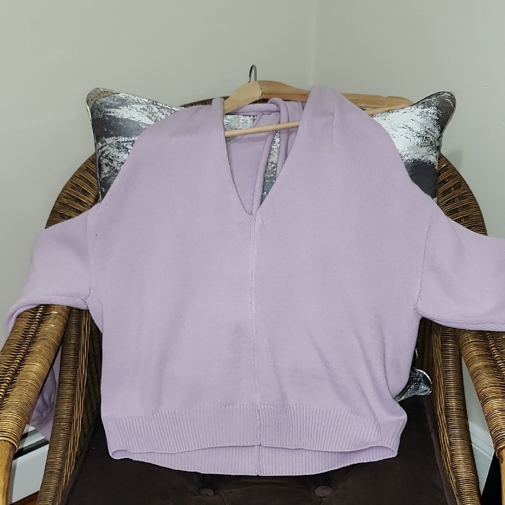 ASTR Lilac V-Neck Women's Sweater